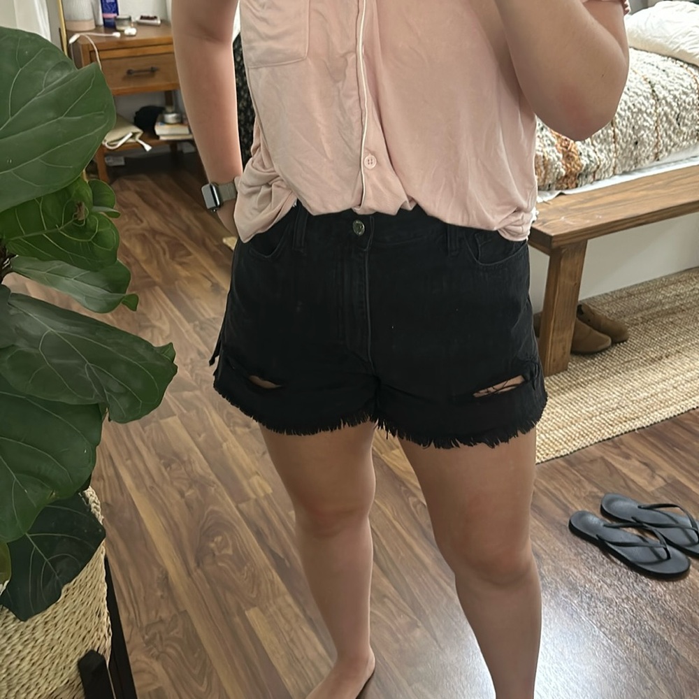 Hollister Dark Denim High Rise Shorts